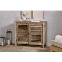 Ibo Slatted Sideboard - Natural, Reclaimed Wood