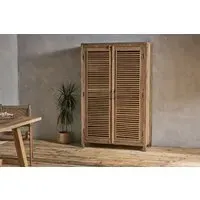 Ibo Slatted Storage Cabinet - Natural, Reclaimed Wood