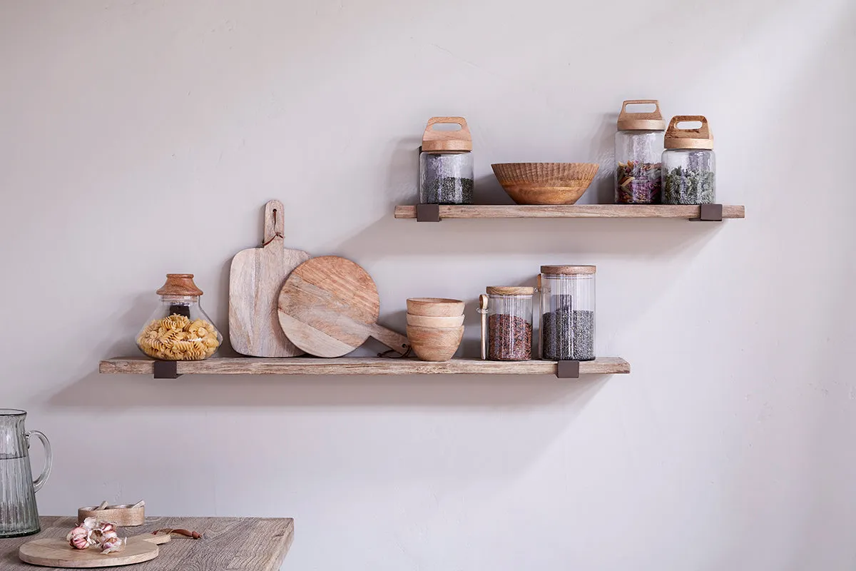 Ibo Small Reclaimed Wood Shelf - Natural image