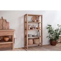 Ibo Wide Shelving Unit - Natural, Reclaimed Wood alternate view