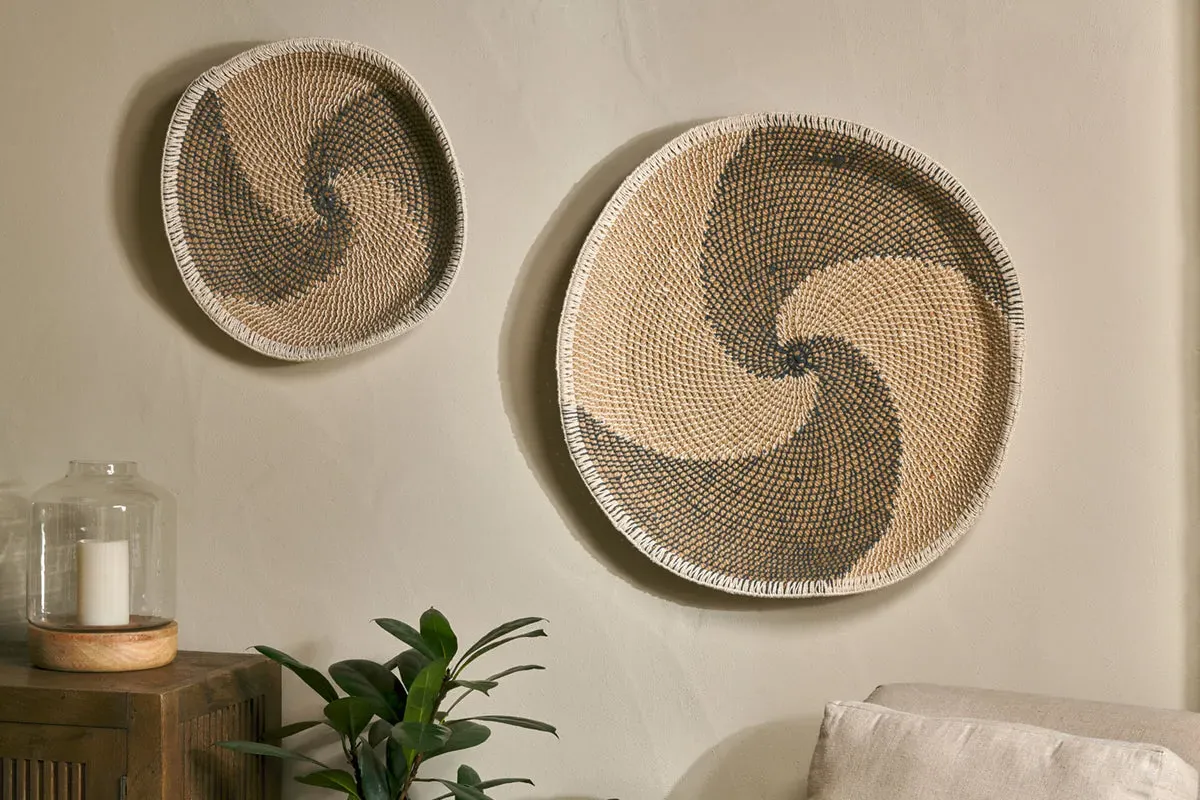 Idana Large Basket Wall Art - Natural, Black image