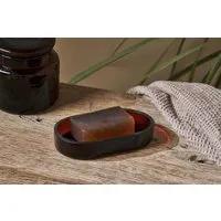 Ilcoso Hammered Glass Soap Dish - Amber, Recycled Glass alternate view