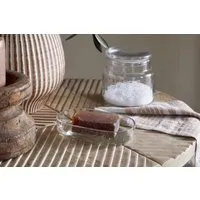 Ilcoso Recycled Hammered Glass Soap Dish - Clear alternate view