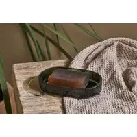 Ilcoso Recycled Hammered Glass Soap Dish - Green