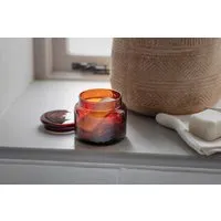 Ilcoso Recycled Hammered Glass Storage Pot - Amber alternate view