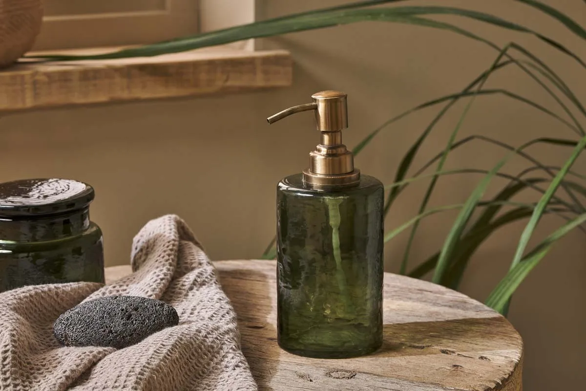 Ilcoso Soap Dispenser - Green, Recycled Glass image