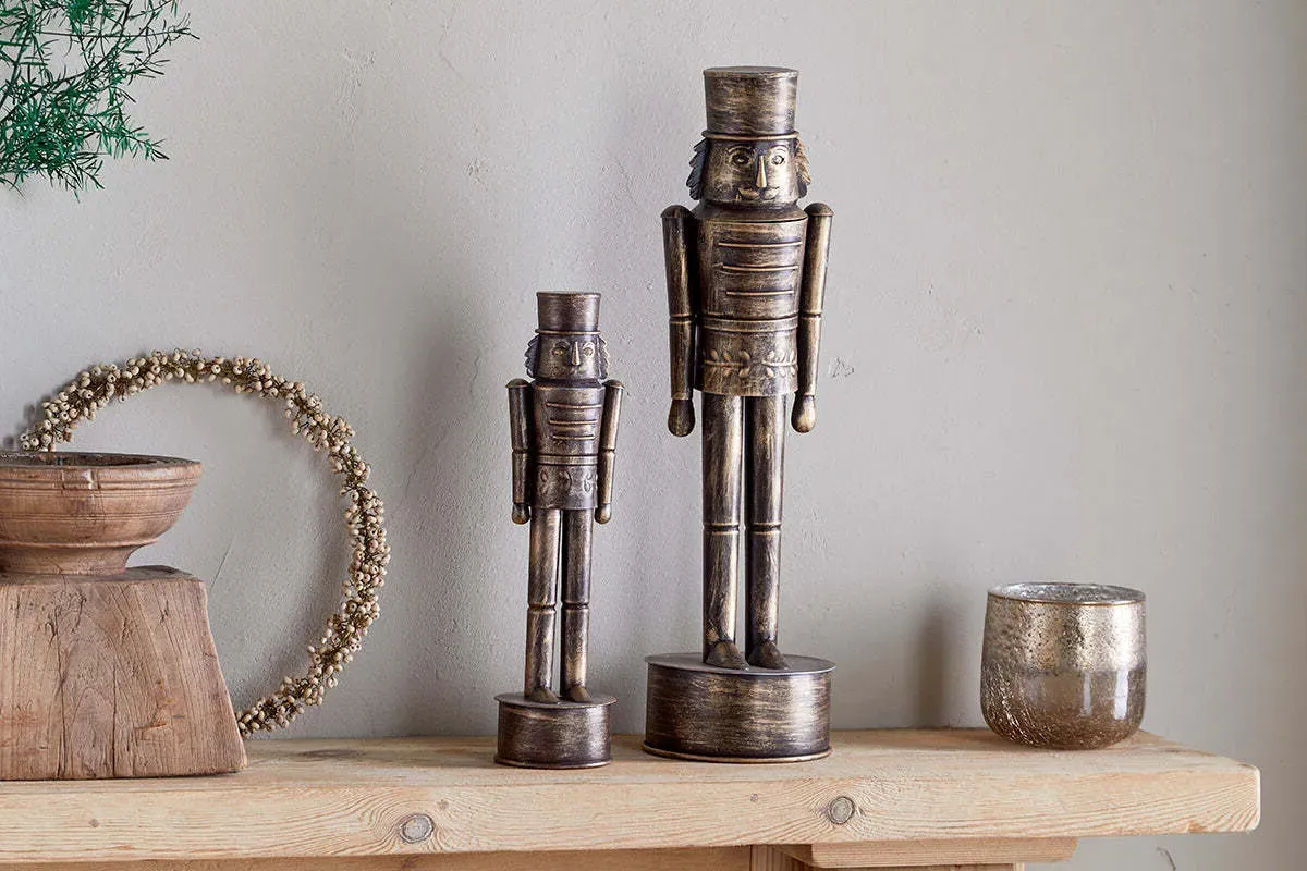 Imay Large Nutcracker Decoration - Antique Brass