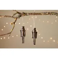 Imay Nutcracker Baubles Set of 2 - Antique Brass