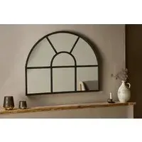 Imoma Iron Overmantle Arch Mirror - Black