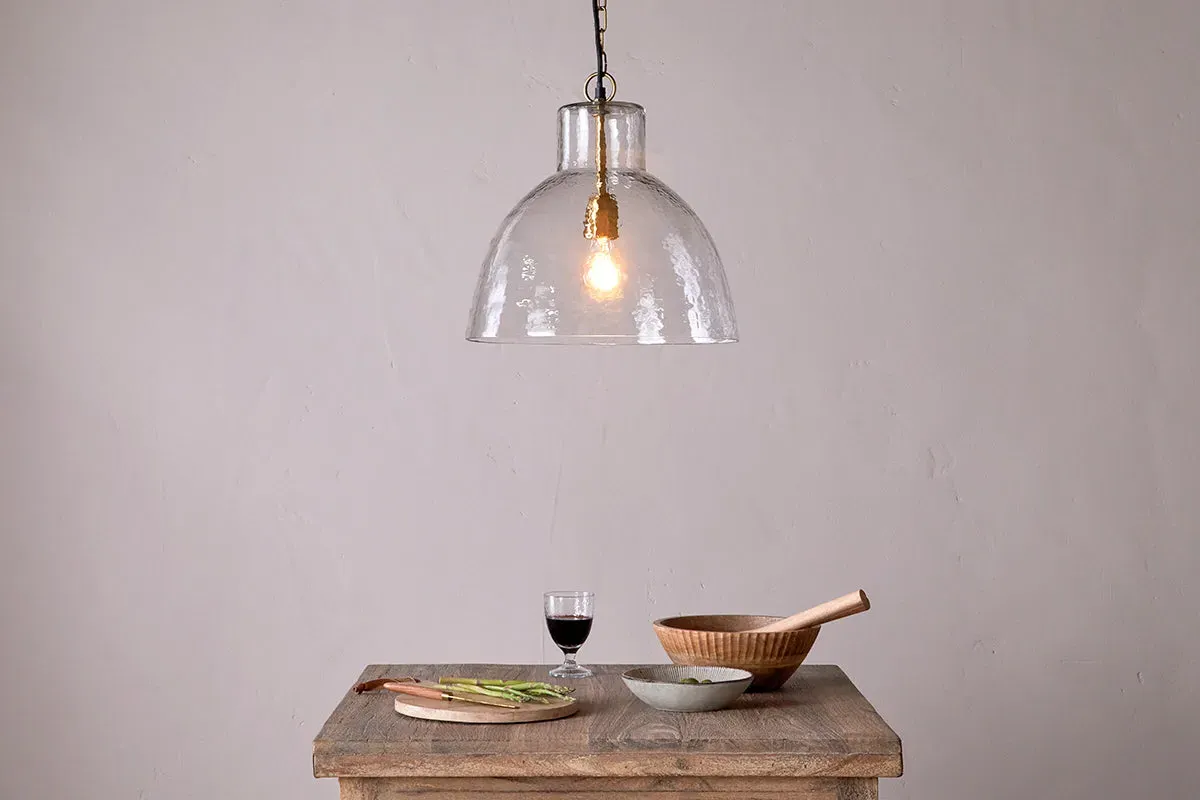 Inayah Recycled Glass Pendant Light - Clear image