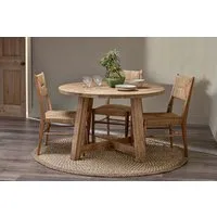 Indali Small Round Dining Table - Natural, Mango Wood alternate view