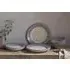 Indigo Drop 12-Piece Dinnerware Set - Cream, Indigo
