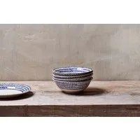 Indigo Drop Cereal Bowl - Cream & Indigo alternate view