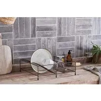 Inkollu Low Dish Rack - Aged Brass