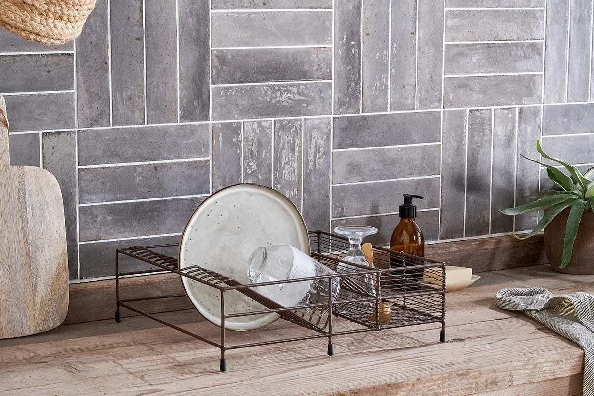 Inkollu Low Dish Rack - Aged Brass product