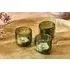 Irda Glass Small Tealight Set of 3 - Dark Emerald