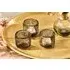 Irda Glass Small Tealight Set of 3 - Smoke Brown