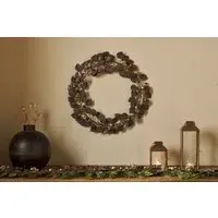 Ishana Christmas Wreath - Antique Brass