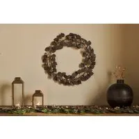 Ishana Christmas Wreath - Antique Brass alternate view