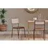 Iswa Leather & Cane Dining Chair - Tan