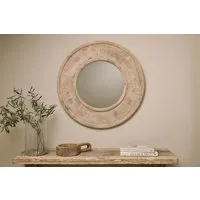 Itwa Mango Wood Carved Mirror - Natural alternate view