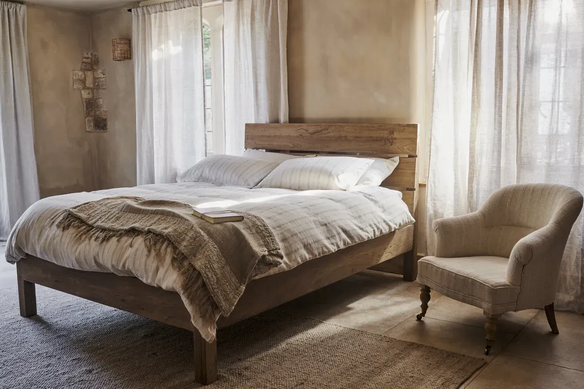 Iya Super King Size Bed Frame - Natural, Reclaimed Wood