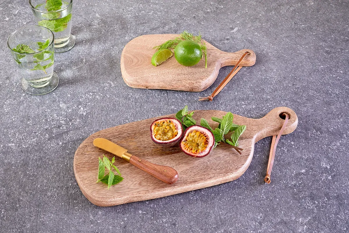 Jabari Medium Serving Board - Natural, Mango Wood
