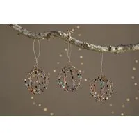 Jajan Set of 3 Christmas Baubles - Mixed Colour by NKUKU, image 2