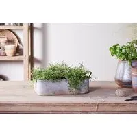 Japos Outdoor Planter Tray - Aged Zinc