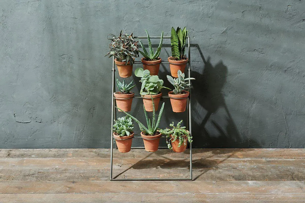 Jara Terracotta Planter Stand - Terracotta, Iron product
