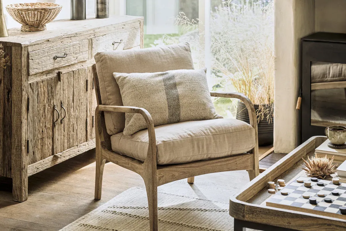 Jaya Occasional Dining Chair - Natural, Acacia Wood & Linen product