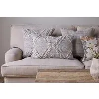 Juliyet Rectangular Cushion Cover - Natural, Cotton & Wool