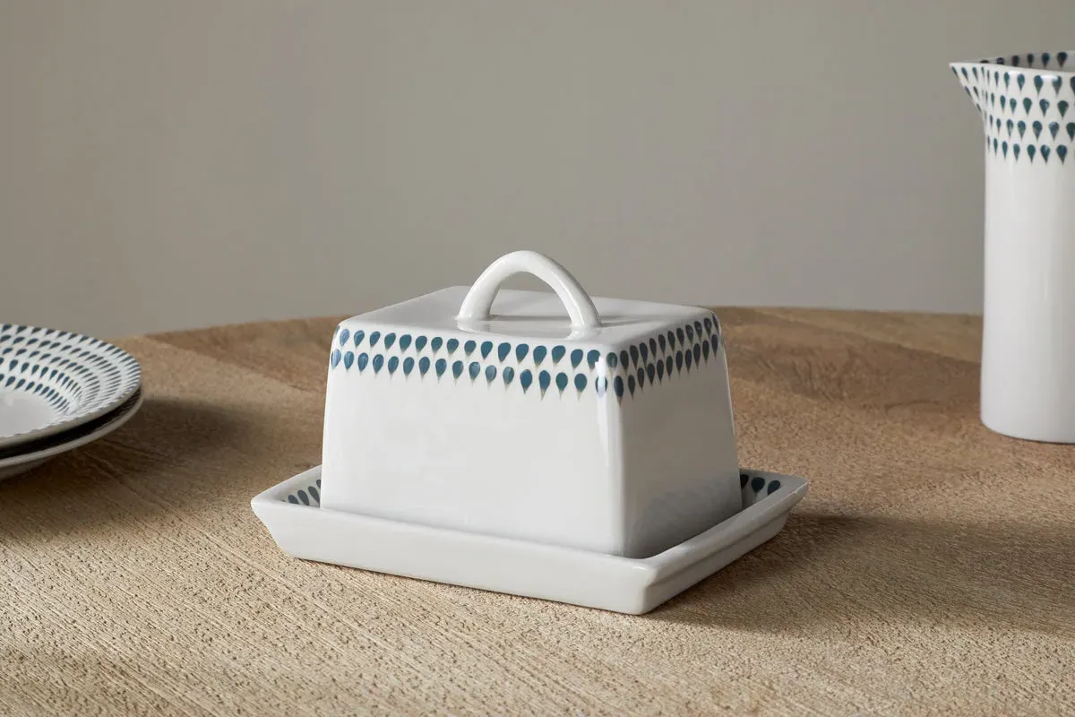 Juniper Drop Butter Dish - Green product
