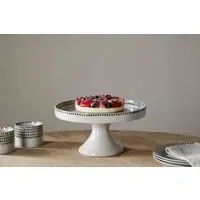 Juniper Drop Ceramic Cake Stand - Green