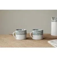Juniper Drop Mug Set Of 2 - Cream, Juniper