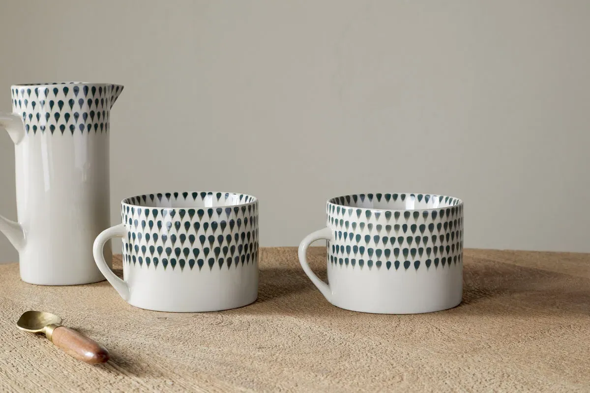 Juniper Drop Mug Set Of 2 - Cream, Juniper image