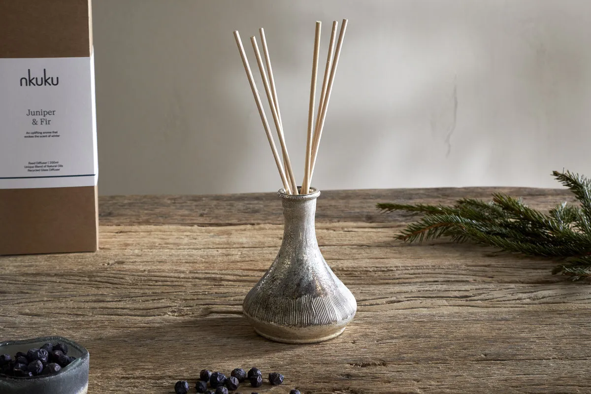 Juniper & Fir Reed Diffuser - Antique Gold