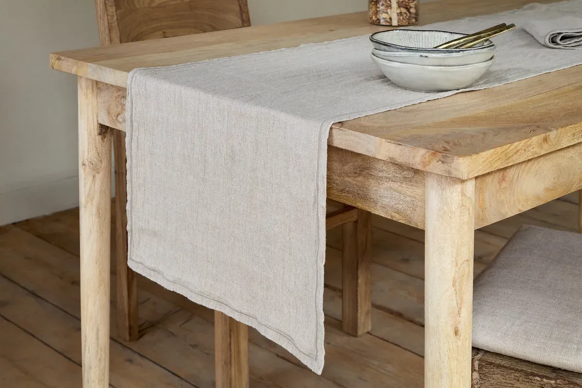 Junto Linen Table Runner - Natural image