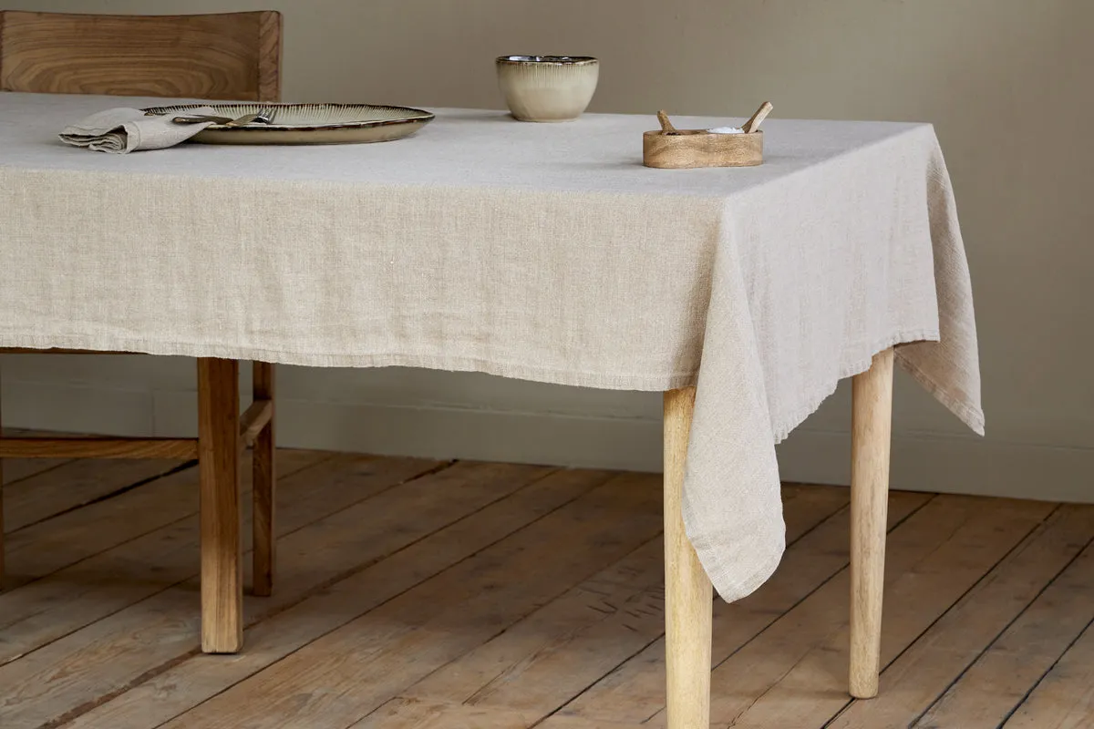 Junto Small Linen Tablecloth - Natural image