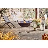 Kadai Medium Fire Bowl with Grill - Reclaimed Iron alternate view