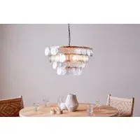 Kagitha Recycled Glass Chandelier - Antique Brass