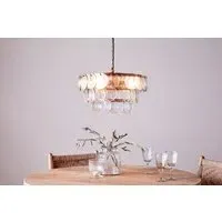 Kagitha Small Recycled Glass Chandelier - Clear