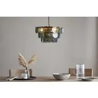 Kagitha Small Recycled Glass Chandelier - Green
