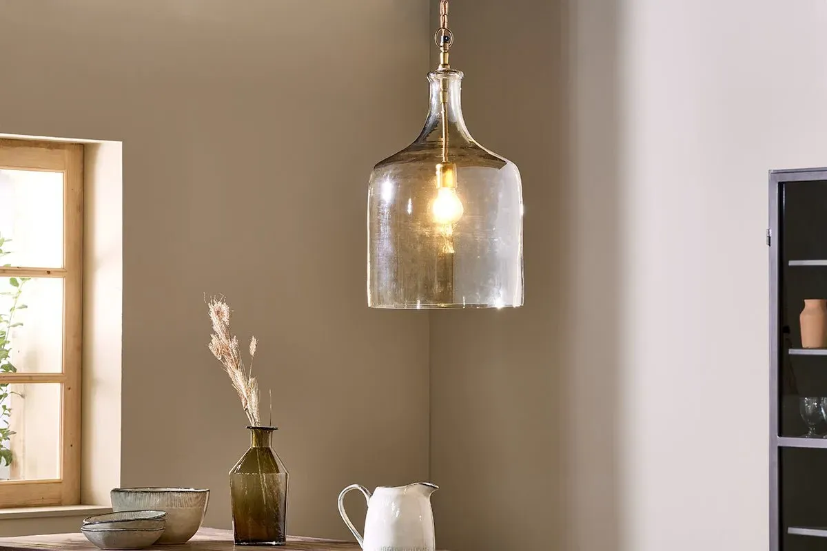 Kalsi Large Pendant Light - Lustre, Recycled Glass