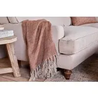 Kana Linen Throw - Rust