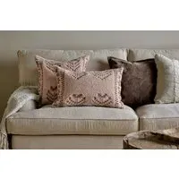 Kandy Rectangular Cushion Cover - Dusty Pink, Wool & Cotton