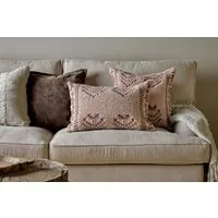 Kandy Rectangular Cushion Cover - Dusty Pink, Wool & Cotton alternate view