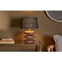 Kankad Table Lamp - Dark Stain, Mango Wood