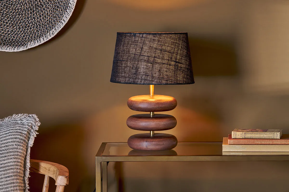 Kankad Table Lamp - Dark Stain, Mango Wood image