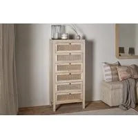 Kanz Tallboy Chest of Drawers - Natural, Mango Wood alternate view